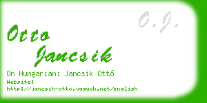 otto jancsik business card