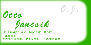 otto jancsik business card
